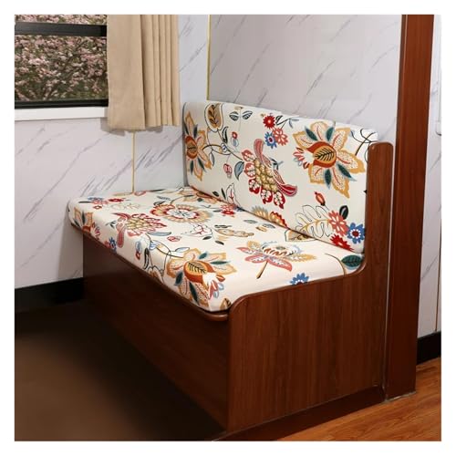 SFQEVHRZ Servietten und sitzbezüge auf eine， 2 Teile/Satz Elastische RV Dinette Kissen Abdeckungen Blumendruck Spandex Armless Sofa Abdeckung Camper Auto Bank Abdeckung Möbel Protector(Type 5) von SFQEVHRZ