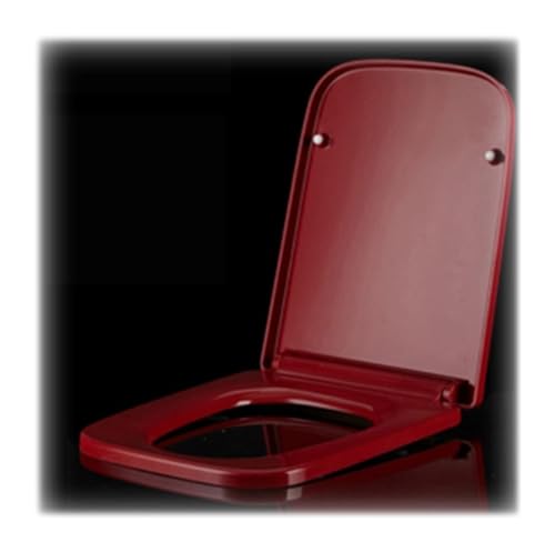 Toilettensitz, Schnellverschluss-Toilettensitz, Quadratisch mit Soft-Close und Quick-Release, strapazierfähig, umweltfreundlich, Harnstoff-Formaldehyd-beständig, universell mit verstellbarem Scharnier Toilettensitz, Schnellverschluss-Toilettensitz, Quadratisch mit Soft-Close und Quick-Release, strapazierfähig, umweltfreundlich, Harnstoff-Formaldehyd-beständig, universell mit verstellbarem Scharnier von SFQEVHRZ