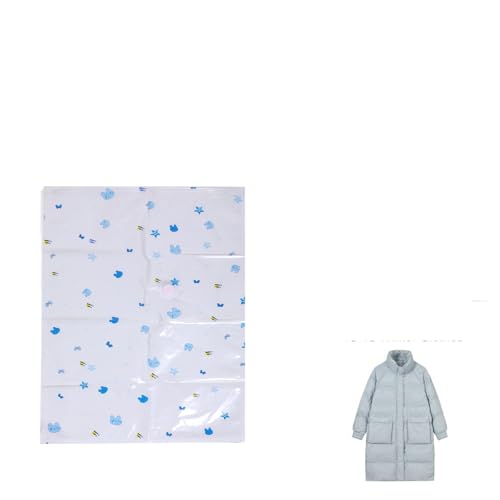 Vakuumbeutel, 6er-Pack platzsparende Vakuumaufbewahrung mit Handpumpe, wiederverwendbar, versiegelt, for Kleidung, Matratzen, Decken, Bettdecken, Kissen, Organizer(1 Pc J (Only Bag)) von SFQEVHRZ
