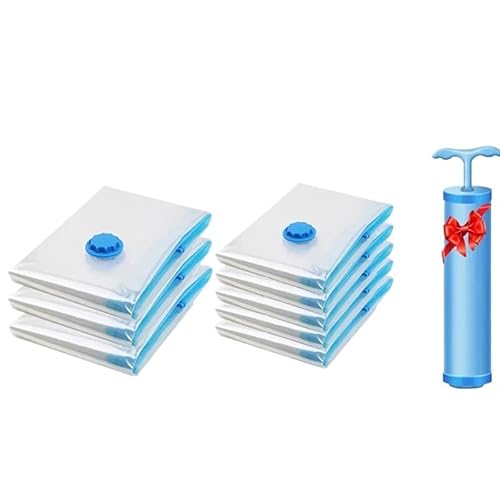 Vakuumbeutel, 8-teiliges Vakuum-Aufbewahrungsset for Kleidung, Bettwäsche, platzsparendes Siegelpaket, faltbarer komprimierter Organizer(60x80) von SFQEVHRZ