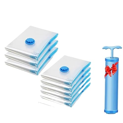 Vakuumbeutel, 8-teiliges Vakuum-Aufbewahrungsset for Kleidung, Bettwäsche, platzsparendes Siegelpaket, faltbarer komprimierter Organizer(70x100) von SFQEVHRZ