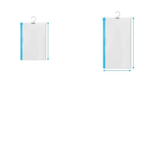 Vakuumbeutel, Hängende Vakuumaufbewahrung, großer Platzsparer for Kleidung, versiegelt for Anzüge, Kleider, Jacken, Schrank-Organizer(2 Pack Combo M L) von SFQEVHRZ