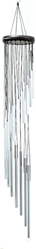 Windspiel, Kreative Metall Windspiele Musik Rotierenden Multi-Silben Spirale Windspiel Schlafzimmer Balkon(Silver) von SFQEVHRZ