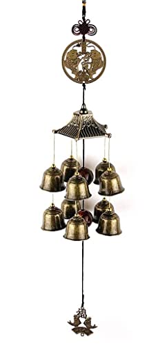 Windspiel, Metall Windspiel Hängen Kreative Große Glocke Schlafzimmer Hause Outdoor Anti-Diebstahl Kupfer Türklingel von SFQEVHRZ
