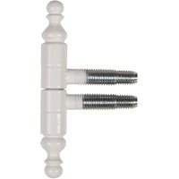 SFS - Einbohrband mit Zierkopf Türband 3-Gewindebolzen ø 13mm Stahl weiß von SFS