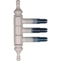 SFS - Fenster-Einbohrband Fensterscharnier mit 3-Stufengewindebolzen Stahl weiß von SFS