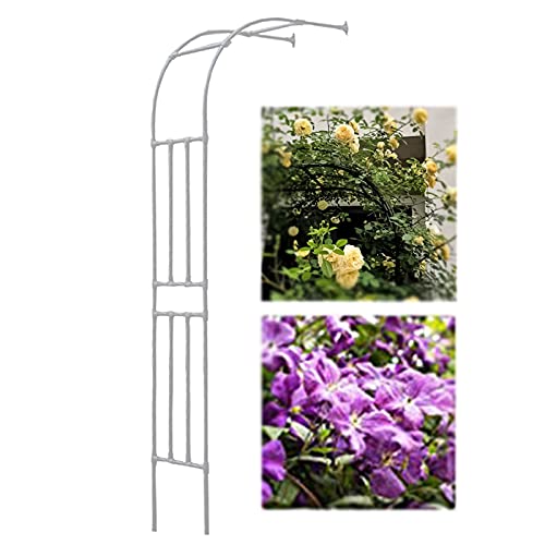 Rosenbogen Halbbogen,Gartenbogen Pavillon aus Metall,Wetterfeste Rankhilfe,Rosenlauben zur Unterstützung von Kletterpflanzen,Stützgitterbogen Torbogen Hochzeitsdeko von SFSLBFB