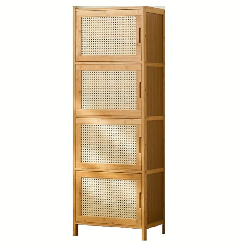 SFSLBFB Bambus-Schuhschrank, Rattan-Schuhregal-Aufbewahrung für den Eingangsbereich, Aufbewahrungsschrank mit Türen, Hausschuhe, freistehendes Schuhregal für den Eingangsbereich des Wohnzimmers SFSLBFB Bambus-Schuhschrank, Rattan-Schuhregal-Aufbewahrung für den Eingangsbereich, Aufbewahrungsschrank mit Türen, Hausschuhe, freistehendes Schuhregal für den Eingangsbereich des Wohnzimmers von SFSLBFB