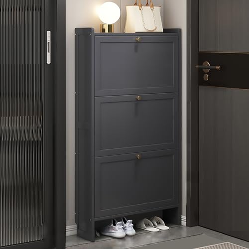 SFSLBFB Schuhschrank für den Eingangsbereich mit 2 Klappschubladen, schmales und schlankes freistehendes Schuhregal mit versteckter Tür für Flur, Schlafzimmer, Wohnung SFSLBFB Schuhschrank für den Eingangsbereich mit 2 Klappschubladen, schmales und schlankes freistehendes Schuhregal mit versteckter Tür für Flur, Schlafzimmer, Wohnung von SFSLBFB