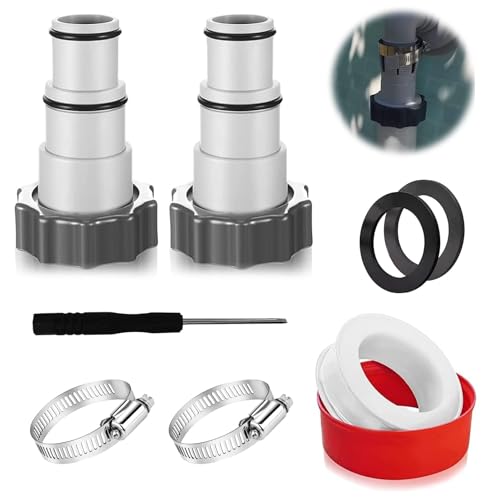 2 Stück Pool Adapter a,Ersatz-Schlauchadapter Für Pumpen,Schlauchadapter Pool 38mm Und 32mm Poolschlauch Adapter Mit Innengewinde Adapter A Für Intex Pool Pool Schlauch Adapter Set von SFSSHUI