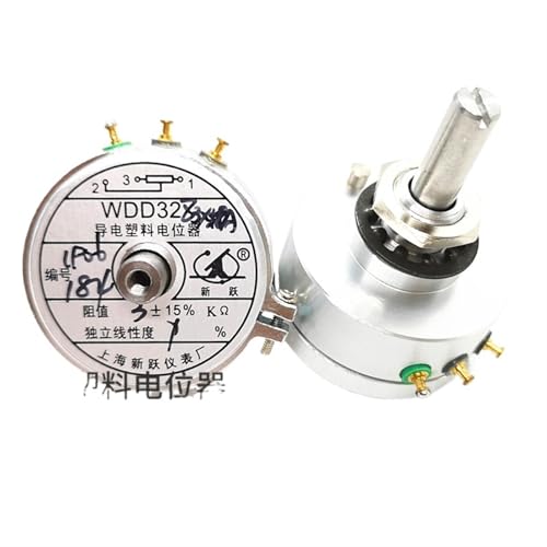 1 Stück WDD32Z-3 Präzisionspotentiometer aus leitfähigem Kunststoff, Schaft oben zur Plattform 40 mm langer Griff 1K 2K 5K 10K(1K) von SFTSVFEO