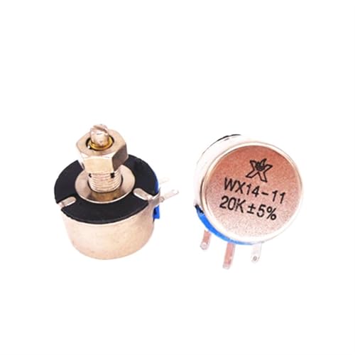 10 Stück WX14-11 (mit Verriegelungshals) Eingang-Drahtpotentiometer 3W 1K 2K2 4K7 10K 20K 22K(20K) von SFTSVFEO