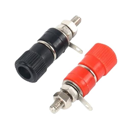 10 stücke Rot schwarz JS-910B 10A 4mm terminal terminal M4X34 bananen buchse(Black) von SFTSVFEO