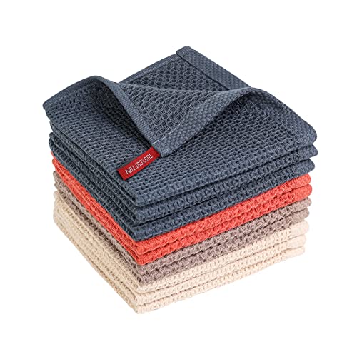 SFTXEY Geschirrtücher 100% Baumwolle (10er Set) 30 x 30 cm Weiche Handtücher Saugfähige Lappen Reinigung Küchentücher, Gemischte Farbe von SFTXEY