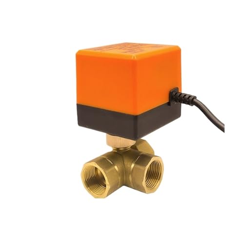 1/2" 3-Way Motorized Ball Valve DN15 Threee-Wire Two Point Control Brass Electric Ball Valve 220V 12V 24V(24VAC) von SFTYPTCKU