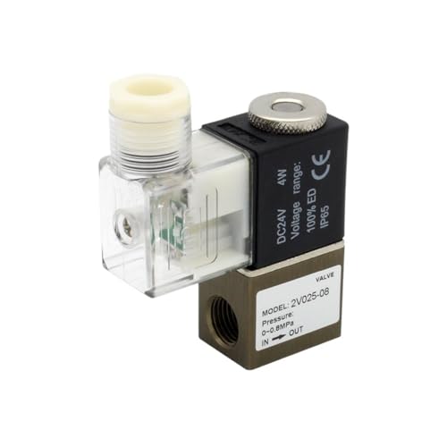2V025-08 Normally Closed Pneumatic Control Valve DC12V DC24V AC220V AC110V 380V 1/4" 2 Way 2 Position Air Solenoid Valve 2V025(2V025-06 NC DC12V) von SFTYPTCKU