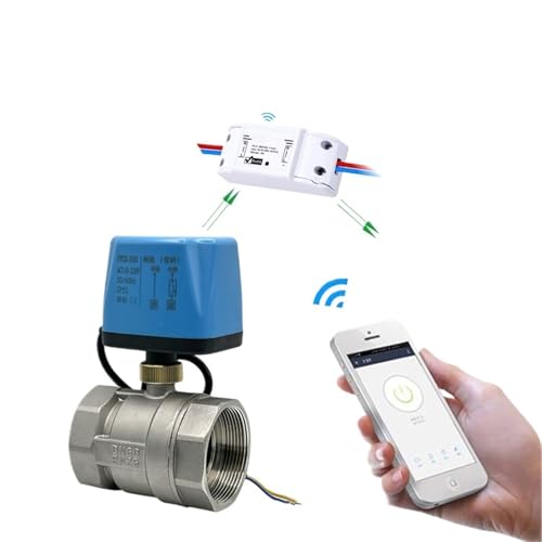 Tuya WiFi Smart Electric Ball Valve Stainless Steel Timing Smart Switch Water Smart Life Control Support Alexa Google Home 220V(1") von SFTYPTCKU