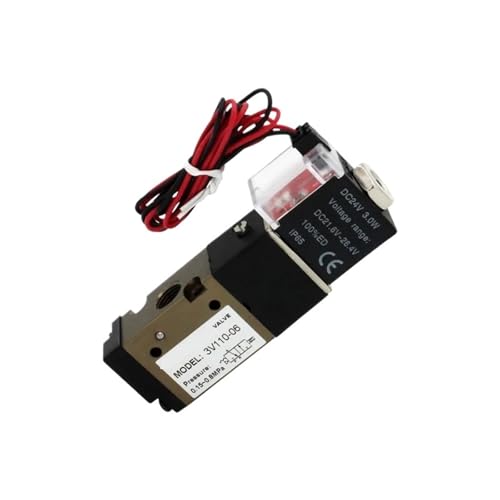 Two-position three-way electromagnetic reversing valve 3V110-06 -NC/NO air valve normally open and closed type(Yellow,3V110-06-NO DC12V) von SFTYPTCKU