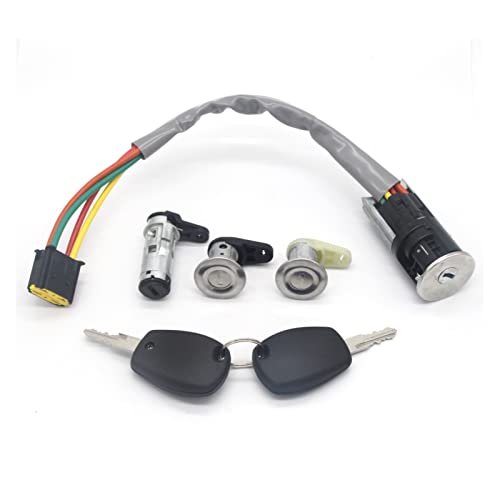 SFUOE Full Set Zündschalter Heckklappenschloss Passen for Renault Dacia Logan 806014108R 6001549589 487004353R 36.451.600 (Color : Lock Set 6pcs) von SFUOE
