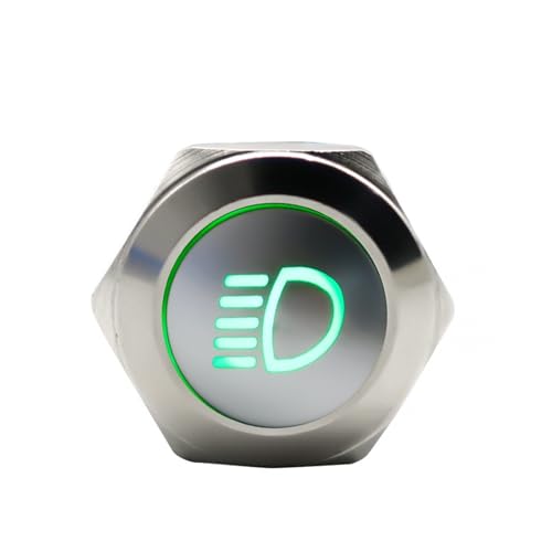19mm Metall Druckschalter LED Rast Locking Momentary Auto 1 Stücke(Green Led,19MM_MOMENTARY) von SFYMORHE