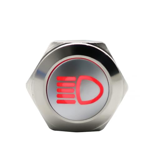 19mm Metall Druckschalter LED Rast Locking Momentary Auto 1 Stücke(Red Led,19MM_MOMENTARY) von SFYMORHE