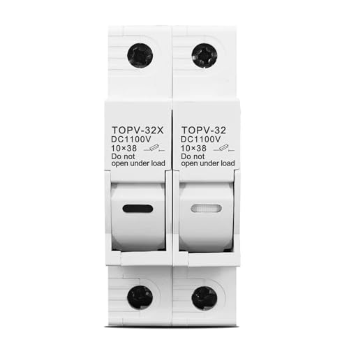 2P Parallel DC Sicherungshalter 10 * 38mm Hochspannung Solar PV 1100V TOPV-30 1St(With LED) von SFYMORHE