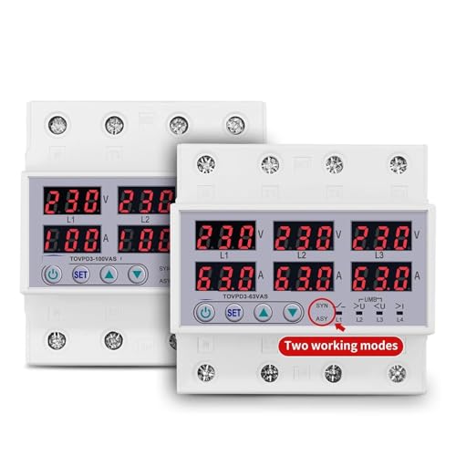 3 Phase 3P + N Einstellbare Über Unter Spannung Strom Grenze Relais 1Pcs(63A 3X220V) von SFYMORHE