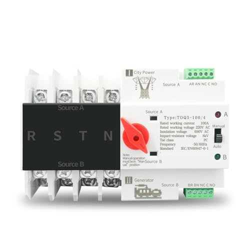 3-Phasen-ATS-Automatic-Transfer-Switch mit doppelter Leistung 4P 63A 100A 125A 1 Stück(110V,100A) von SFYMORHE