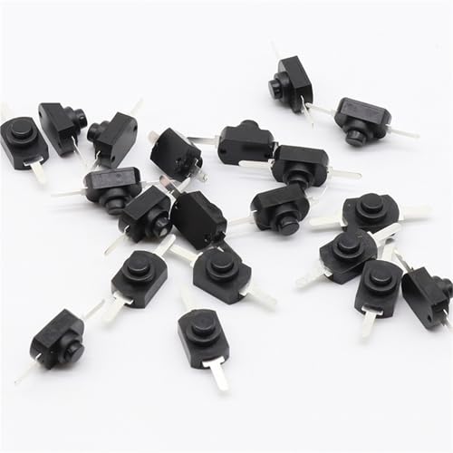 DC 30 V 1A Schwarz Ein Aus Mini Druckschalter for Taschenlampe 20 Stücke von SFYMORHE