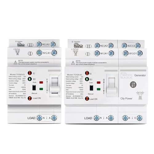 LN 220 V ATS Kleine Dual Power Automatic Transfer Elektrische Wahlschalter 2P 4P 63A TOQ6 1 Stücke(4P) von SFYMORHE