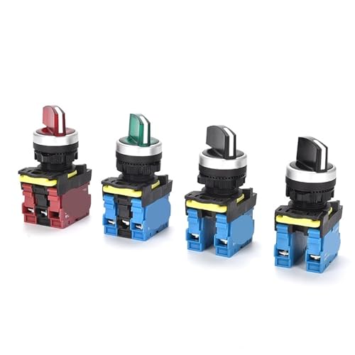 Momentary-SCHWARZ LA36M-10/20 Zwei-Positionen-Netzschalter Drei-Gang-Auswahltaste Links und Rechts 10A 1St(2 GEAR SHORT HANDLE_110V-220V) von SFYMORHE