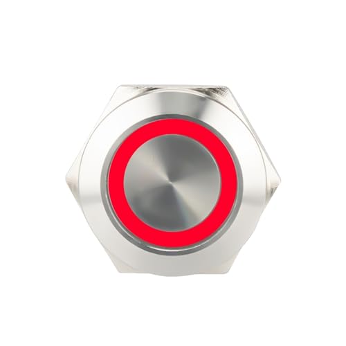 Rote Led 8mm 10mm Momentary Rast Push Button Switch LED 1NO Türklingel Momentanen Schalter 1Pcs(8mm,LATCHING_3-6V) von SFYMORHE