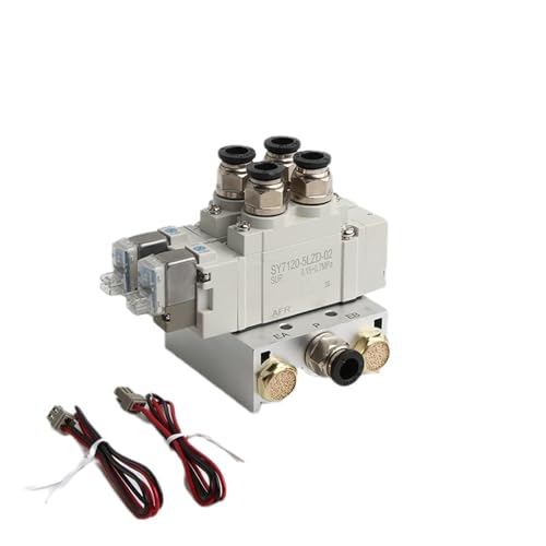Typ SY3120 Magnetventilkombination Einzel elektronisch gesteuertes Zylindersteuerventil 1 Stück(Red,6 combinations) von SFYMORHE