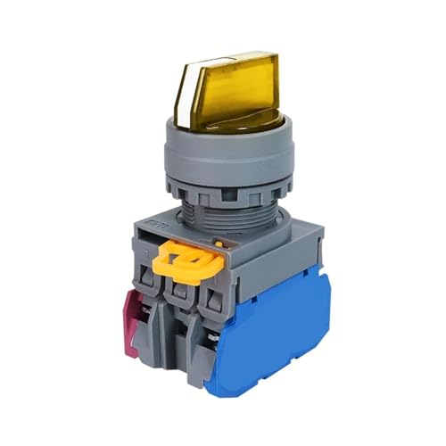 Weißes Licht FXBY6 Verriegelnder selbstsichernder Power-Start-Schalter 22 mm 2/3 Positionen 1NO1NC mit LED-Licht 1 Stück(2 position 1NO,LATCHING_24V) von SFYMORHE