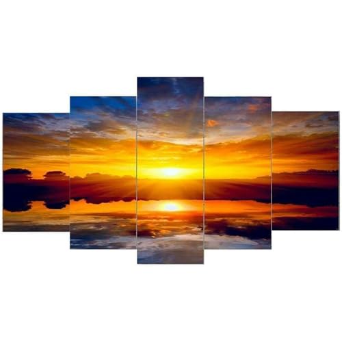 SFgFGfcghC 5-teiliges Puzzle Kunstdruck modernes Wandmural Design Leinwand Wandkunst Wohnkultur Poster Sonnenuntergang Skyline Bild,L SFgFGfcghC 5-teiliges Puzzle Kunstdruck modernes Wandmural Design Leinwand Wandkunst Wohnkultur Poster Sonnenuntergang Skyline Bild,L von SFgFGfcghC