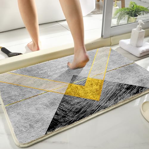SFgFGfcghC Badezimmer Antirutschmatte Wasserabsorbierende Badezimmermatte Schlafzimmer WC Eingang Fußmatte Fußmatte,80 * 120cm von SFgFGfcghC