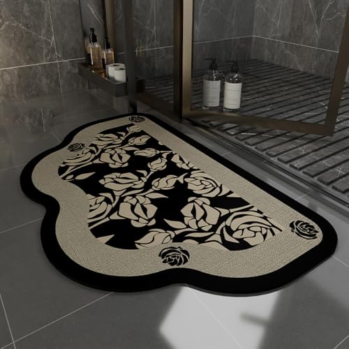 SFgFGfcghC Badezimmer rutschfestes wasserabsorbierendes Laufband schnelltrocknender Waschraum Spezialteppich Kieselgur,c,40 * 60cm von SFgFGfcghC