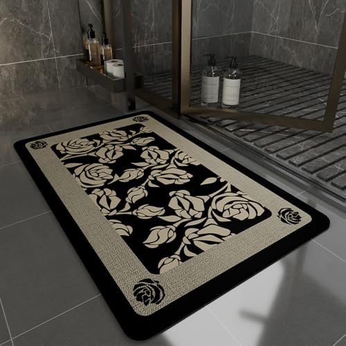 SFgFGfcghC Badezimmer rutschfestes wasserabsorbierendes Laufband schnelltrocknender Waschraum Spezialteppich Kieselgur,d,60 * 90cm von SFgFGfcghC