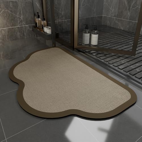 SFgFGfcghC Badezimmer rutschfestes wasserabsorbierendes Laufband schnelltrocknender Waschraum Spezialteppich Kieselgur,f,50 * 80cm von SFgFGfcghC