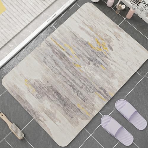 SFgFGfcghC Badezimmermatte, saugfähige Matte, Badezimmermatte, Tür gestreift Rutschfester Hausteppich, Badezimmerteppichmatte,40 * 60cm von SFgFGfcghC