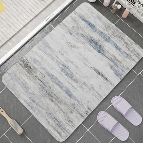 SFgFGfcghC Badezimmermatte, saugfähige Matte, Badezimmermatte, Tür gestreift Rutschfester Hausteppich, Badezimmerteppichmatte,50 * 80cm von SFgFGfcghC