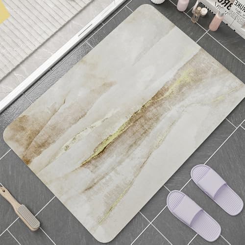 SFgFGfcghC Badezimmermatte, saugfähige Matte, Badezimmermatte, Tür gestreift Rutschfester Hausteppich, Badezimmerteppichmatte,50 * 80cm von SFgFGfcghC