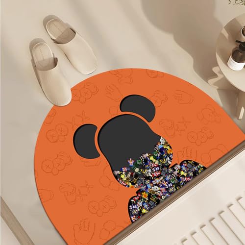 SFgFGfcghC Fußmatte für das Badezimmer, wasserabsorbierende Fußmatte für die Badewanne, Antirutschmatte für Toilettentür,a,50 * 80cm von SFgFGfcghC
