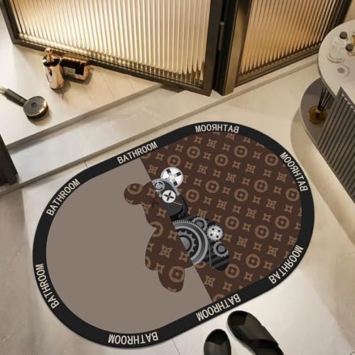 SFgFGfcghC Fußmatte für das Badezimmer, wasserabsorbierende Fußmatte für die Badewanne, Antirutschmatte für Toilettentür,b,50 * 80cm von SFgFGfcghC