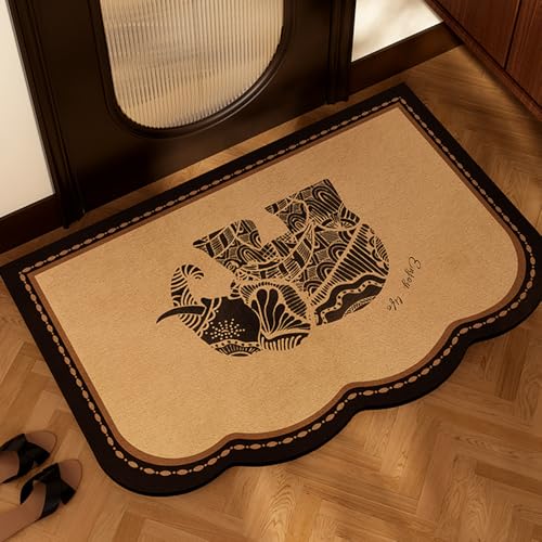 SFgFGfcghC Halbkreisförmige Fußmatte für das Badezimmer im antiken Stil, saugfähige Fußmatte, rutschfeste Matte, Teppichauflage,40 * 60cm SFgFGfcghC Halbkreisförmige Fußmatte für das Badezimmer im antiken Stil, saugfähige Fußmatte, rutschfeste Matte, Teppichauflage,40 * 60cm von SFgFGfcghC
