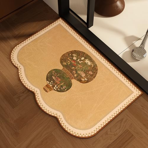 SFgFGfcghC Halbkreisförmige Fußmatte für das Badezimmer im antiken Stil, saugfähige Fußmatte, rutschfeste Matte, Teppichauflage,40 * 60cm SFgFGfcghC Halbkreisförmige Fußmatte für das Badezimmer im antiken Stil, saugfähige Fußmatte, rutschfeste Matte, Teppichauflage,40 * 60cm von SFgFGfcghC