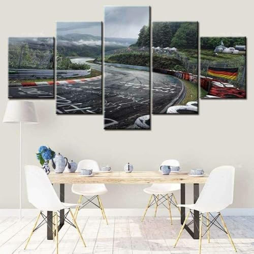 SFgFGfcghC Wanddekor 5-teiliges Premium-Poster-Set für das Wohnzimmer Rahmen Leinwandkunst Autobahn Sportwagenbahn,L SFgFGfcghC Wanddekor 5-teiliges Premium-Poster-Set für das Wohnzimmer Rahmen Leinwandkunst Autobahn Sportwagenbahn,L von SFgFGfcghC