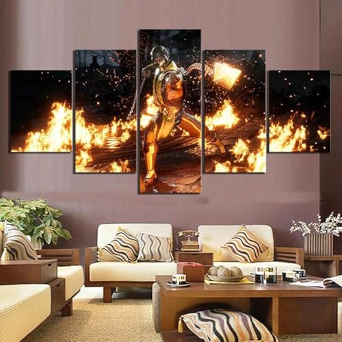 SFgFGfcghC Wandkunst-Design-Mural: 5-teiliges Premium-Posterset geeignet als dekorative Leinwanddrucke für das Wohnzimmer mit Postern von Spielcharakteren.,L von SFgFGfcghC