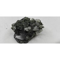 Calcit Mit Quarz Und Chlorit Auf Sphalerit in Top Zustand Natur Aus Der Djercovo Mine Laki Bulgarien von SFmineralsBG