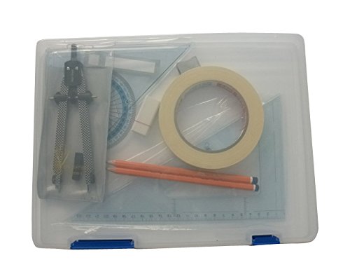 SG Education-Kit TG Tuff 4 Technisches Grafikset, Kunststoff-Box inklusive Helix Set Square + Clips von SG Education